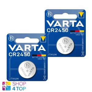 2 Varta Cr2450 Lithium Batteries 3V 560 Mah Cell Button Cr2450Slf Exp 2032 New - Picture 1 of 1