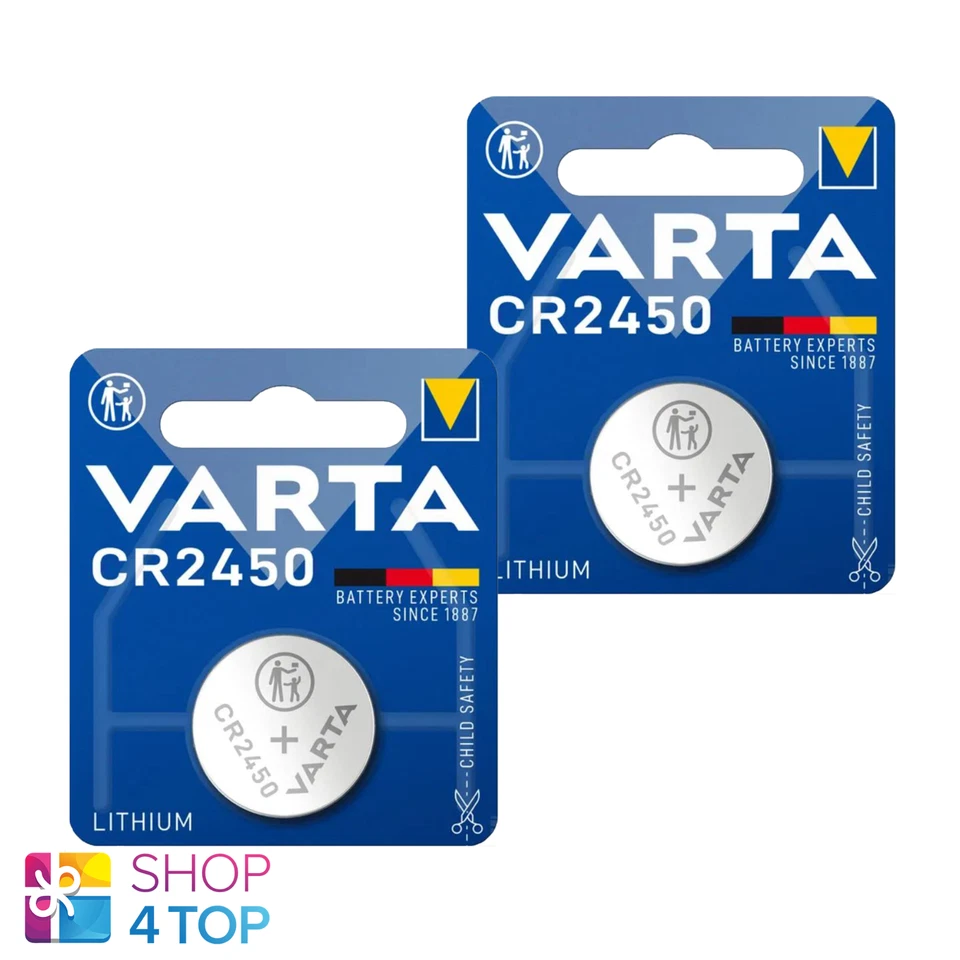 2 Varta Cr2450 Lithium Batteries 3V 560 Mah Cell Button Cr2450Slf Exp 2032 New - Image 1 of 1
