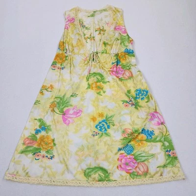 Vestido Lencería Vanity Fair De Colección Años 60 70 Camisón Floral Amarillo Babydoll Talla S Foto 1 de 4