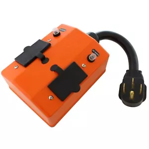 1.5ft NEMA 14-50 50A RV/ Generator Plug to 5-20 PDU OUTLET BOX (GFCI & Breakers) - Picture 1 of 7