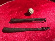 2 shopole tubes for cleaning the barrel of a musket 16-17th century and a bullet