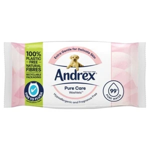 Paquete individual de toallitas lavables para inodoro Andrex Pure Care - 36 por paquete - Imagen 1 de 3