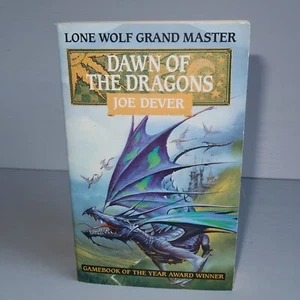 Joe Dever Lone Wolf Großmeister Dawn of the Dragons 1992 Rotfuchs Abenteuer Buch - Bild 1 von 24