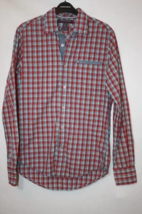 BNWOT SIZE XS TOMMY HILFIGER RED CHECK COTTON LONG SLEEVE SHIRT 6016 - Picture 1 of 4