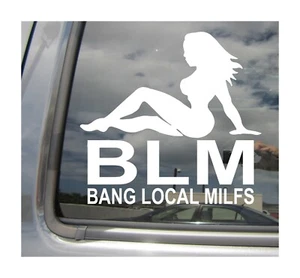 BLM Bang Local MILFS - Funny Black Lives Matter Car Vinyl Decal Sticker 02195 - Picture 1 of 2