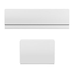 Modern High Gloss White Acrylic Front Bath Panel and End Bath Panel Bathroom 