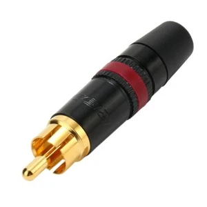 4x REAN Neutrik NYS-373-0 NYS-373-2 Cinchstecker vergoldet RCA Cinch Paar - Picture 1 of 6