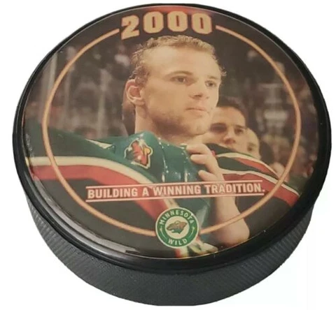 2000 NHL DRAFT MINNESOTA WILD MARIAN GABORIK #10 PHOTO LOGO OFFICIAL PUCK FSN Cover