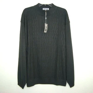 NWT STACY ADAMS Charcoal 1/4 Zip Cable Knit Sweater Size 5XL MSRP $99 - Picture 1 of 8