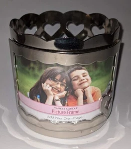 PICTURE FRAME VALENTINE'S DAY HEARTS YANKEE CANDLE 22 OZ LARGE JAR HOLDER SLEEVE - Picture 1 of 9