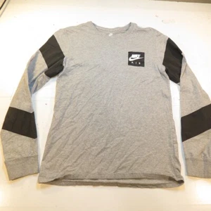 THE NIKE TEE NIKE AIR LONG SLEEVE TEE T SHIRT Mens S Gray 100% COTTON  - Picture 1 of 4