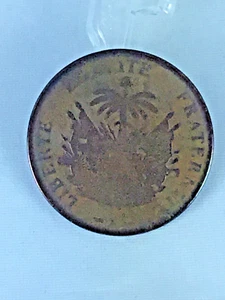 1894 HAITI 2 CENTIMES KM-49 - Picture 1 of 8