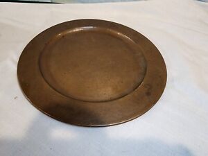 Handmade Copper Hammered Plate 11 1/8" D, NICE!