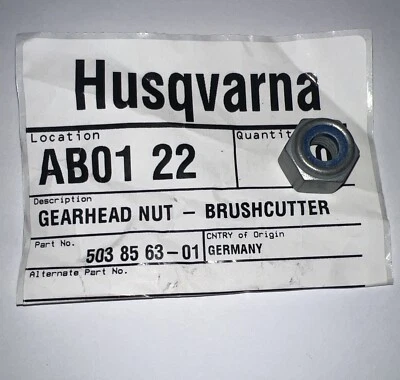 Husqvarna OEM 5038563-01 cuchilla de desbrozadora tuerca Foto 1 de 2