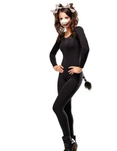 Kuh Set - Kostümzubehör für Erwachsene - Stirnband/Schwanz/Nase - schwarz/weiß - Einheitsgröße - Bild 1 von 1