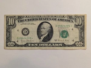 1969 C $10 CLEVELAND FEDERAL RESERVE FRN ⭐Star Note⭐ Circulated ~ SN# D05926295* - Picture 1 of 6