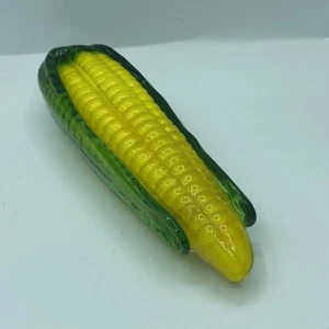 Murano Style Vintage Blown Glass Corn On The Cob 7.5" - Picture 1 of 5