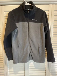 Columbia Unisex Youth Granite Mountain Fleece Jacket Size Large Grey/black - Picture 1 of 7