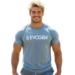 Evogen Nutrition Lifestyle Apparel Blue Indigo T-Shirt Size Large - Picture 1 of 2