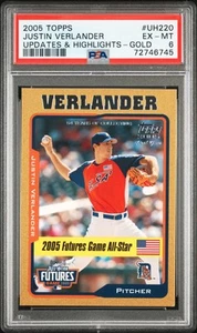 2005 Topps Updates & Highlights #UH220 Justin Verlander /2005 RC Gold PSA 6 - Picture 1 of 2
