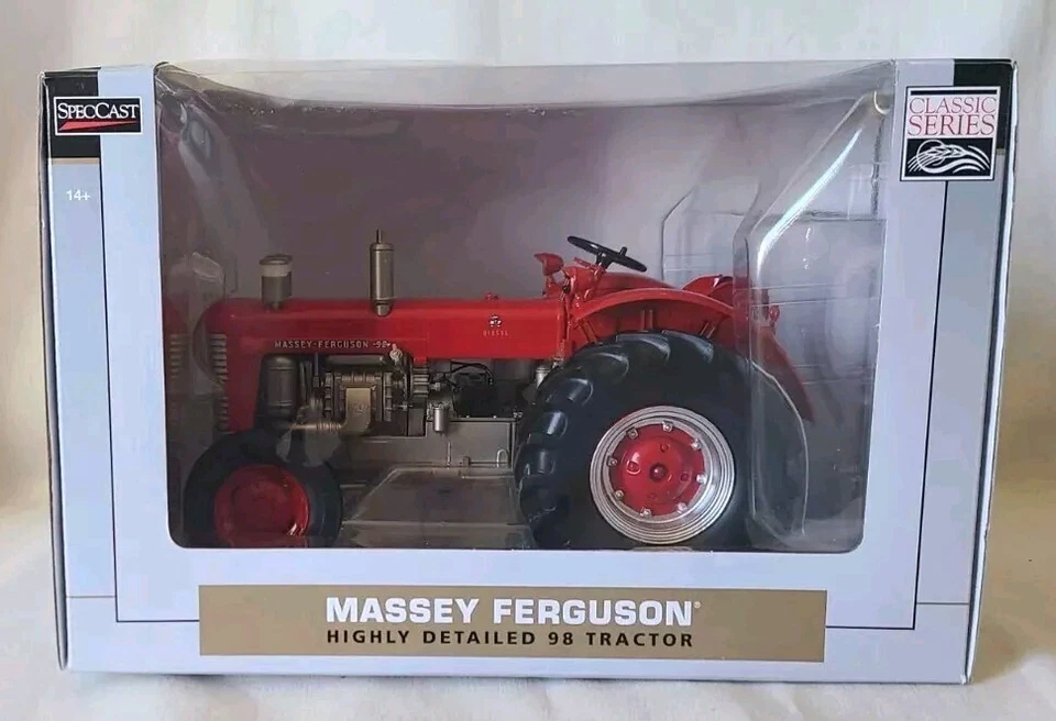 MASSEY FERGUSON 98 DIESEL TRACTOR RED 1/16 DIECAST MODEL BY SPECCAST SCT913