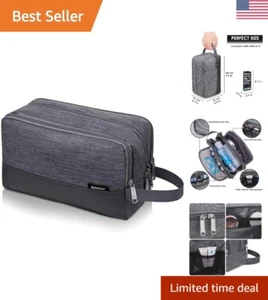 High-End Premium kleiner Kulturbeutel - smarte Größe & leicht - jeansgrau - Bild 1 von 9