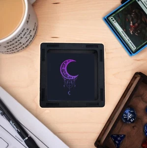 Mini vassoio dadi/vaso per gettoni, modello luna acchiappasogni piccolo vassoio dadi singoli D&D - Foto 1 di 1