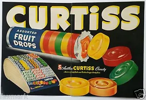 Publicidad de revista Curtiss surtida gotas de frutas 2 páginas 1948 - Imagen 1 de 3