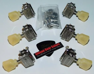 Gibson SG Standard Tuners Set Kluson Deluxe Nickel Yellow Parti Chitarra Accordatore 61 - Foto 1 di 3