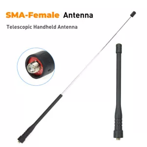 Caña telescópica walkie talkie universal antena de alta ganancia UHF SMA-F para Baofeng - Imagen 1 de 9