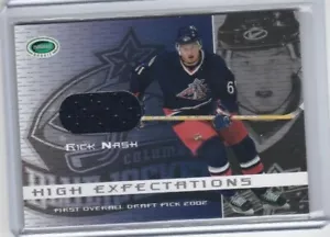 2003 2003-04 PARKHURST ROOKIE RICK NASH HIGH EXPECTATIONS JERSEY /40 BLUE JACKET - Picture 1 of 2