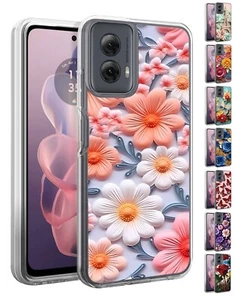 For Motorola Moto G Power 5G 2024 - Texture Design Impact Drop Proof Cover Case - Picture 1 of 10