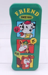 Vintage 1998 Blech Metall Federmäppchen Box 2-stufig (Tablett) Made Korea Kind Tiere - Bild 1 von 11