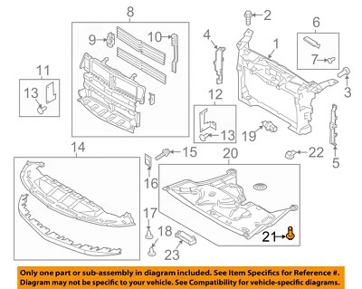 Lincoln FORD OEM 13-15 MKS Radiador Núcleo Soporte-Tornillo Bajo Cubierta AG1Z00817A Foto 1 de 2