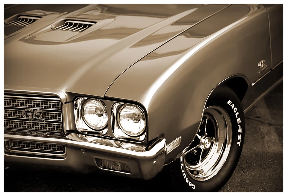 Póster fotográfico Buick GS Gran Sport 455 1971 impresión 13x19 garaje '71 GSX sepia Foto 1 de 1