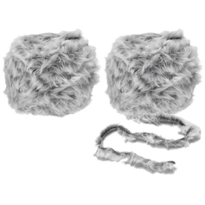 70yds Kunstpelzgarn 2 Stränge Fuzzy-Garn Häkelgarn flauschiges Garn Schwarz/Weiß - Bild 1 von 7