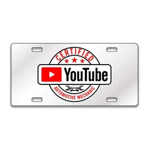 CERTIFIED AUTO MECHANIC Chrome or Black Acrylic License Plate CUSTOM LP0197 - Picture 1 of 10