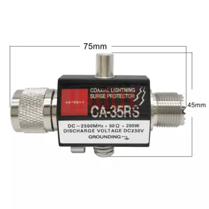 Protector contra sobretensiones antena coaxial contra rayos repetidor de radio CA-35RS PL259 a SO239 - Imagen 1 de 12