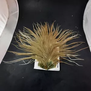 DYED MED BLUE DUN ROOSTER SADDLE HACKLE LONG THIN DRY FLY TYING FEATHERS #09 - Picture 1 of 7