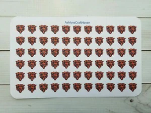 66 pegatinas planificadoras de fútbol, cara de oso - perfectas para cualquier planificador, calendario - Imagen 1 de 2