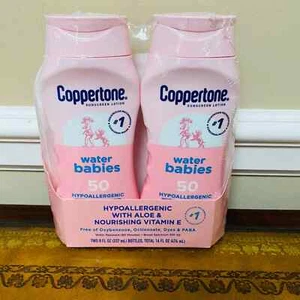 Coppertone Water Babies SPF 50 2 bottles of 8 oz. each NEW & Sealed - Picture 1 of 4