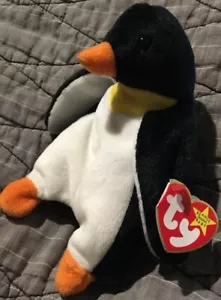 NEU Beanie Babys Waddle 1995 FEHLER selten Baby Ty ORIGINALBESITZ Pinguin im Ruhestand - Bild 1 von 8