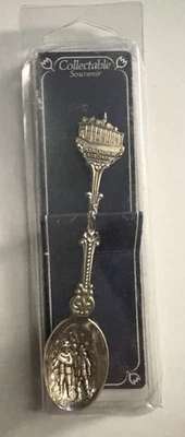 Cuchara de recuerdo vintage enchapada en plata George Washington Mount Vernon VIRGINIA NUEVA EN CAJA Foto 1 de 4