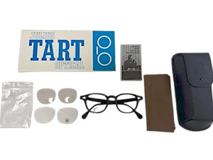 Gafas Usadas Julius Tart Optical AR 46-22 Gafas Negras con Accesorios Japón - Imagen 1 de 8