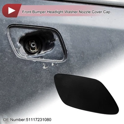 Bumper Headlight Washer Nozzle Cover Cap No.51117231080 for BMW Z4 09-16 Black Foto 1 de 4
