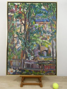 Large Post War Impressionist Oil Painting on Masonite Signed ALICE ACKER 1957. - Picture 1 of 24