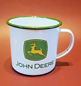 John Deere White Stainless Steel Mug Cup Coffee Tea Licensed Mug Larger Size - Picture 1 of 6
