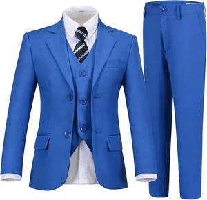 Jungen Anzüge 3-teiliges formelles Anzug-Set schmale Passform formelles Kleid Kleidung Ringträger 4t - Bild 1 von 8