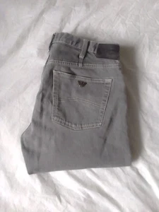 Armani Jeans J21 Men's W35 L34 Grey Straight Denim Jeans Italy Premium Brand M/L - Picture 1 of 22