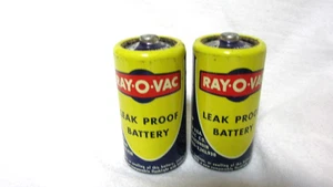 VINTAGE RAYOVAC SIZE C 20 CENT BATTERIES - Picture 1 of 4